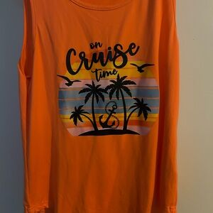 SHEIN Women’s Orange Tank Top - On Cruise Time